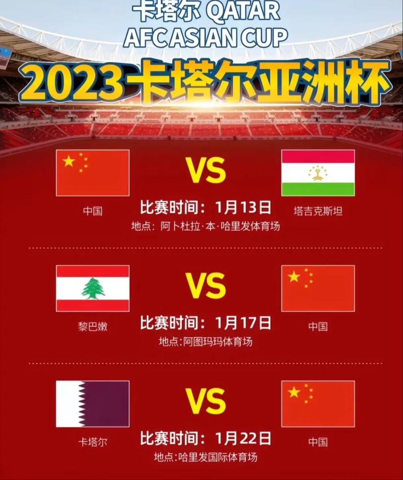 亚洲杯中国队赛程2019